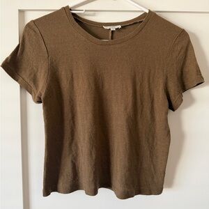 Lou Tee — Regen Silk Noil Jersey / Coffee / M